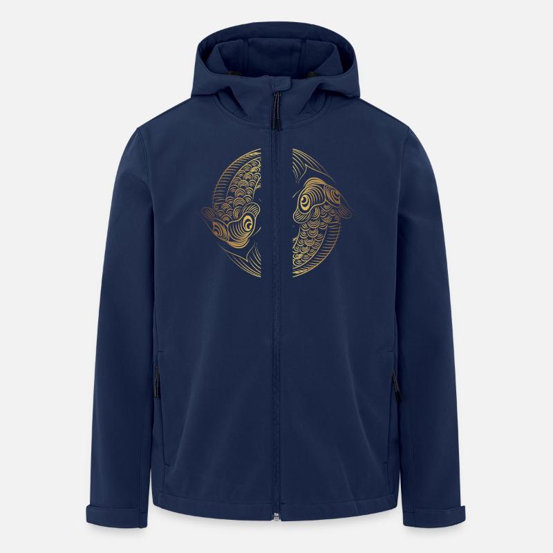 pisces1gold Zeichenfläche 1 - Recycelte Männer Softshell-Jacke von Stanley/Stella - Navy