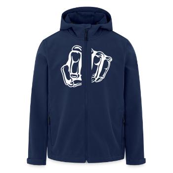 skull faust - Recycelte Männer Softshell-Jacke von Stanley/Stella - Navy - Vorne - AI Model Male 185 light (185cm)