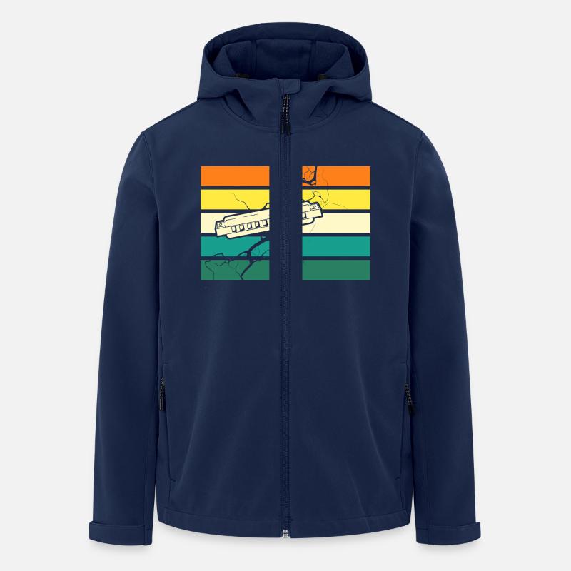 Harmonica Harmonica - Veste softshell homme en polyester recyclé Stanley/Stella - marine