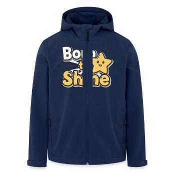 Born to Shine – Strahlender Stern - Recycelte Männer Softshell-Jacke von Stanley/Stella - Navy - Vorne - AI Model Male 185 light (185cm)