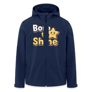 Born to Shine – Strahlender Stern - Recycelte Männer Softshell-Jacke von Stanley/Stella - Navy - Vorne - AI Model Male 185 light (185cm)