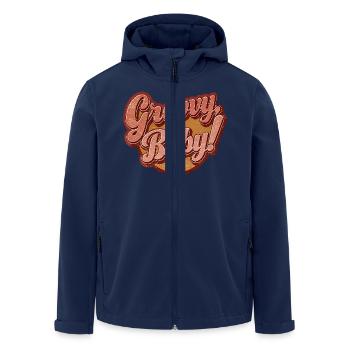 Groovy Baby - Recycelte Männer Softshell-Jacke von Stanley/Stella - Navy - Vorne - AI Model Male 185 light (185cm)