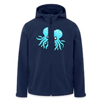 2 Octopus Amis Deux Combattants Ennemis Rivaux - Veste softshell homme en polyester recyclé Stanley/Stella - marine - Devant - AI Model Male 185 light (185cm)
