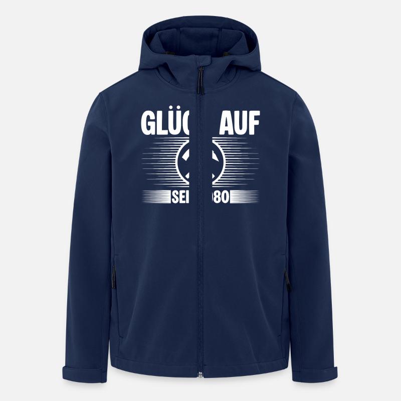 Glueck auf seit 1980 - Recycelte Männer Softshell-Jacke von Stanley/Stella - Navy