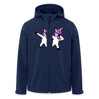 2 Unicorns Dabbing Dab Dance Party Pose Gesture Team - Men’s Recycled Softshell Jacket by Stanley/Stella - navy - Front - AI Model Male 185 light (185cm)