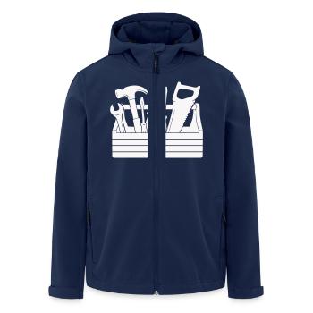 toolbox - Men’s Recycled Softshell Jacket by Stanley/Stella - navy - Front - AI Model Male 185 light (185cm)