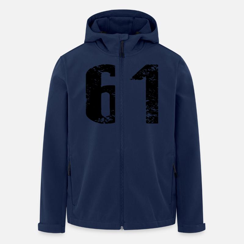 61 Zahl Trikot - Recycelte Männer Softshell-Jacke von Stanley/Stella - Navy