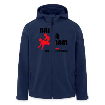 Arsch muss klatschen Bam ba Bam - Recycelte Männer Softshell-Jacke von Stanley/Stella - Navy - Vorne - AI Model Male 185 light (185cm)