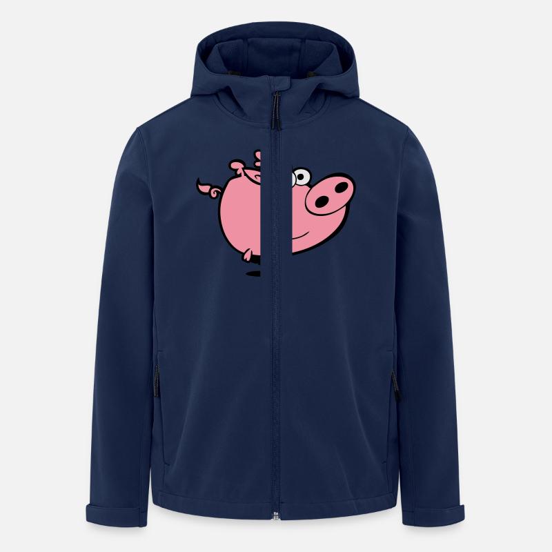 flying pig - Recycelte Männer Softshell-Jacke Discoverer von Stanley/Stella - Navy