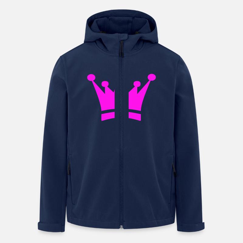 Krone - Recycelte Männer Softshell-Jacke von Stanley/Stella - Navy