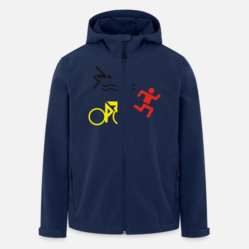 Triathlon - Recycelte Männer Softshell-Jacke von Stanley/Stella - Navy