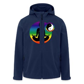 Homme: Méditation chakras - Men’s Recycled Softshell Jacket by Stanley/Stella - navy - Front - AI Model Male 185 light (185cm)
