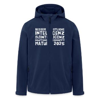 Matura - Recycelte Männer Softshell-Jacke von Stanley/Stella - Navy - Vorne - AI Model Male 185 light (185cm)