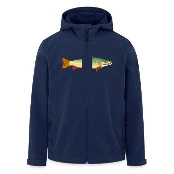 fish524 - Veste softshell homme en polyester recyclé Stanley/Stella - marine - Devant - AI Model Male 185 light (185cm)
