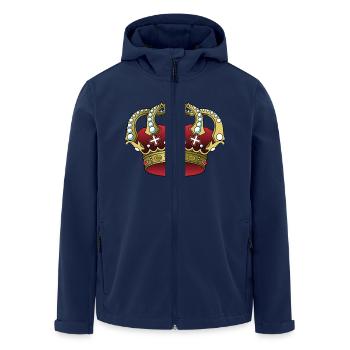 Krone - Recycelte Männer Softshell-Jacke von Stanley/Stella - Navy - Vorne - AI Model Male 185 light (185cm)