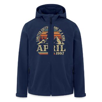 Meilleur Cadeau D'anniversaire Avril 1997 - Veste softshell homme en polyester recyclé Stanley/Stella - marine - Devant - AI Model Male 185 light (185cm)