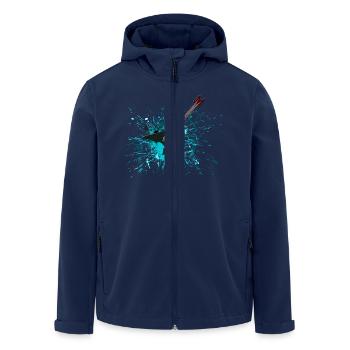 E-Gitarre Graffiti - Recycelte Männer Softshell-Jacke von Stanley/Stella - Navy - Vorne - AI Model Male 185 light (185cm)