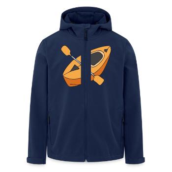 kayak - Men’s Recycled Softshell Jacket by Stanley/Stella - navy - Front - AI Model Male 185 light (185cm)