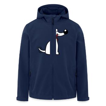 Hund Große Nase Wedelt Süß Glücklich Schwänzchen - Recycelte Männer Softshell-Jacke von Stanley/Stella - Navy - Vorne - AI Model Male 185 light (185cm)