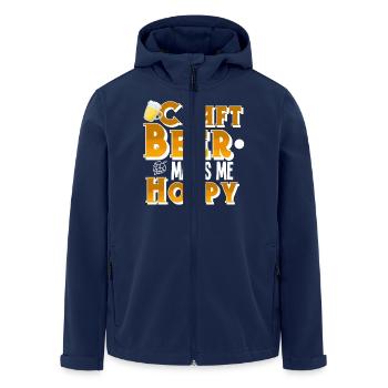 Craft Beer - Recycelte Männer Softshell-Jacke von Stanley/Stella - Navy - Vorne - AI Model Male 185 light (185cm)