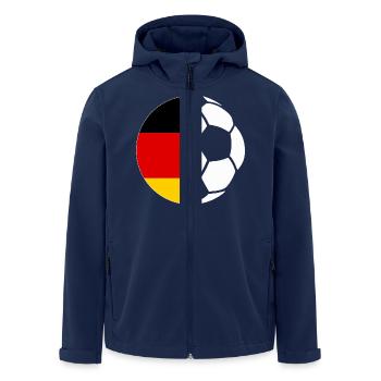 Joueur de football Allemagne Flag Soccer - Veste softshell homme en polyester recyclé Stanley/Stella - marine - Devant - AI Model Male 185 light (185cm)