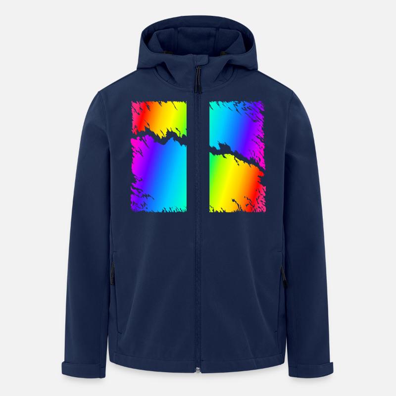bunter Regenbogen - Recycelte Männer Softshell-Jacke von Stanley/Stella - Navy