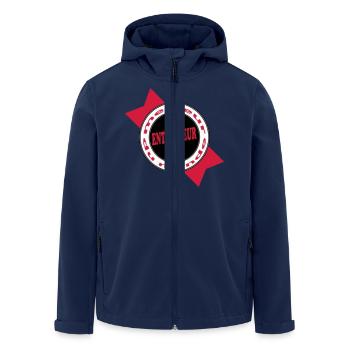 Bester COACH - Recycelte Männer Softshell-Jacke von Stanley/Stella - Navy - Vorne - AI Model Male 185 light (185cm)