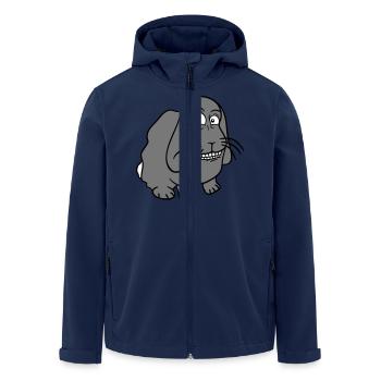 Lapin Lapin Drôle Visage Grimace Sourire - Veste softshell homme en polyester recyclé Stanley/Stella - marine - Devant - AI Model Male 185 light (185cm)