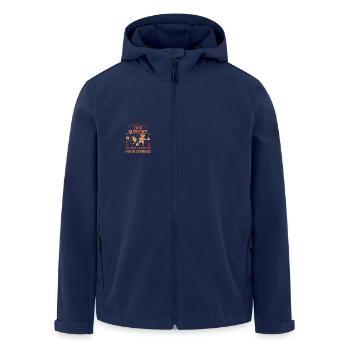 Tech Support I'm Here to Delete Your Cookies Xmas - Men’s Recycled Softshell Jacket by Stanley/Stella - navy - Front - AI Model Male 185 light (185cm)