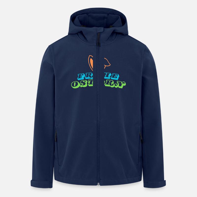 Frohe Ostern - Design mit Hasenohren - Recycelte Männer Softshell-Jacke von Stanley/Stella - Navy