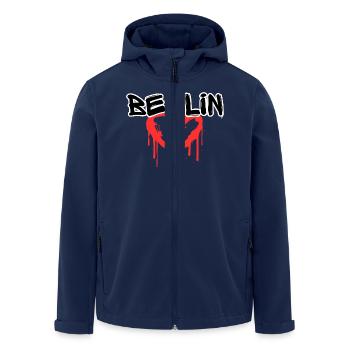 Berlin Graffiti Herz - Recycelte Männer Softshell-Jacke von Stanley/Stella - Navy - Vorne - AI Model Male 185 light (185cm)