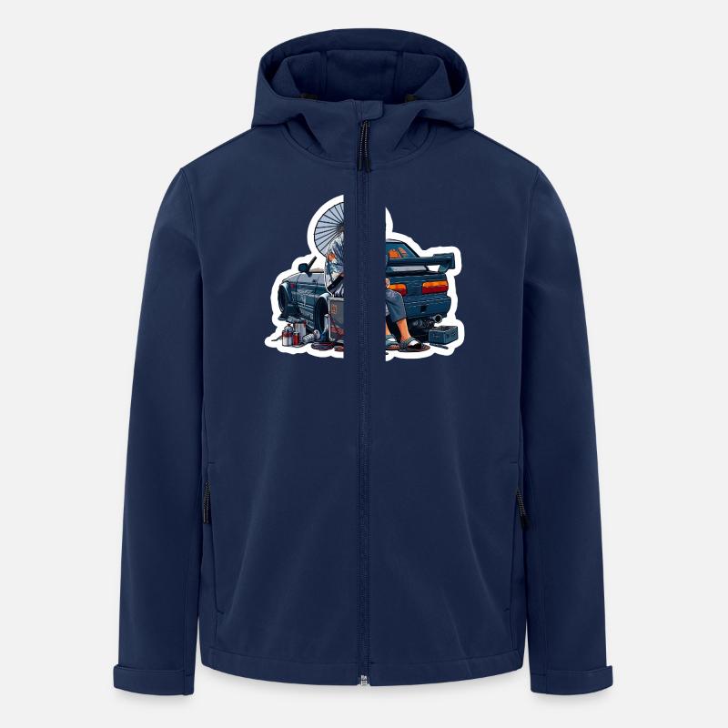 Garage Samurai - Recycelte Männer Softshell-Jacke von Stanley/Stella - Navy