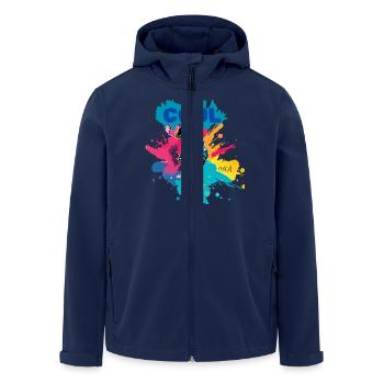 Nounours COOL - Veste softshell homme en polyester recyclé Stanley/Stella - marine - Devant - AI Model Male 185 light (185cm)