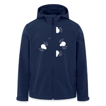 Spider white - Men’s Recycled Softshell Jacket by Stanley/Stella - navy - Front - AI Model Male 185 light (185cm)