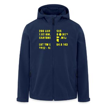Ammo Box - Men’s Recycled Softshell Jacket by Stanley/Stella - navy - Front - AI Model Male 185 light (185cm)