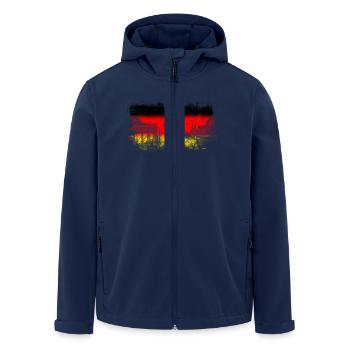 Deutschland - Recycelte Männer Softshell-Jacke von Stanley/Stella - Navy - Vorne - AI Model Male 185 light (185cm)