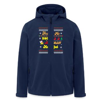 This is as Holly Holly as i get - Veste softshell homme en polyester recyclé Stanley/Stella - marine - Devant - AI Model Male 185 light (185cm)