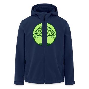 baum - Recycelte Männer Softshell-Jacke von Stanley/Stella - Navy - Vorne - AI Model Male 185 light (185cm)