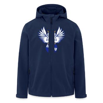 DJ Owl Vinyl Record Vinyl Record Music Club Party - Men’s Recycled Softshell Jacket by Stanley/Stella - navy - Front - AI Model Male 185 light (185cm)