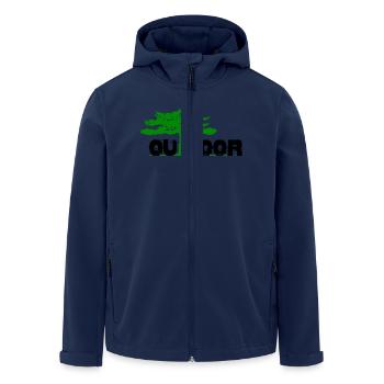 Outdoor Baum - Recycelte Männer Softshell-Jacke von Stanley/Stella - Navy - Vorne - AI Model Male 185 light (185cm)