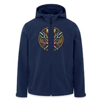 Mädchen vom Dorf Logo - Recycelte Männer Softshell-Jacke von Stanley/Stella - Navy - Vorne - AI Model Male 185 light (185cm)