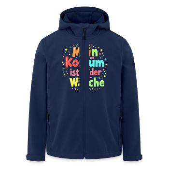 Mein Kostüm ist in der Wäsche - Lustiges Karneval - Recycelte Männer Softshell-Jacke von Stanley/Stella - Navy - Vorne - AI Model Male 185 light (185cm)