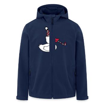 Ente Party Tröte Hut Geburtstag feiern Silvester - Recycelte Männer Softshell-Jacke von Stanley/Stella - Navy - Vorne - AI Model Male 185 light (185cm)