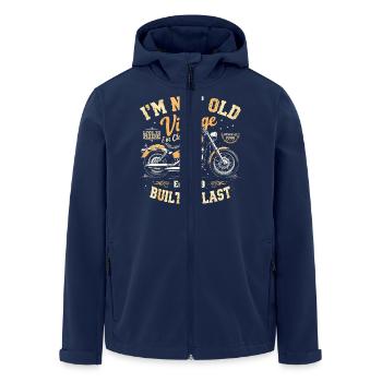 Jahrgang 1999 geboren Motorrad Geburtstag Geschenk - Recycelte Männer Softshell-Jacke von Stanley/Stella - Navy - Vorne - AI Model Male 185 light (185cm)