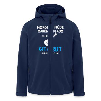 Gitarre Spruch Band Musikinstrument E-Gitarre - Recycelte Männer Softshell-Jacke von Stanley/Stella - Navy - Vorne - AI Model Male 185 light (185cm)
