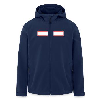 City panel, virgin - Men’s Recycled Softshell Jacket by Stanley/Stella - navy - Front - AI Model Male 185 light (185cm)