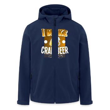 Craft Beer - Recycelte Männer Softshell-Jacke von Stanley/Stella - Navy - Vorne - AI Model Male 185 light (185cm)
