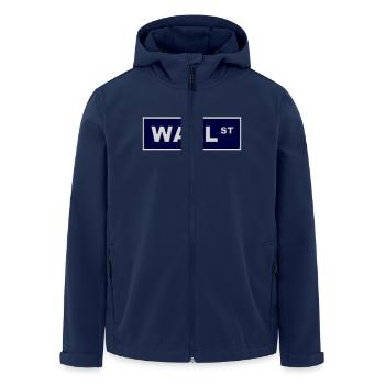 wallstreet blue - Recycelte Männer Softshell-Jacke von Stanley/Stella - Navy - Vorne - AI Model Male 185 light (185cm)