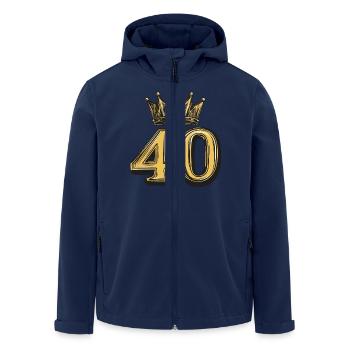 40 Zahl Krone - Recycelte Männer Softshell-Jacke von Stanley/Stella - Navy - Vorne - AI Model Male 185 light (185cm)