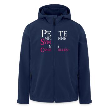 petite mignonne sympa mais casse-couilles! - Veste softshell homme en polyester recyclé Stanley/Stella - marine - Devant - AI Model Male 185 light (185cm)